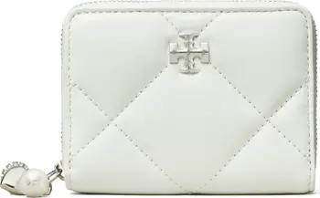 Kira Diamond Quilted Leather Zip Wallet | Nordstrom