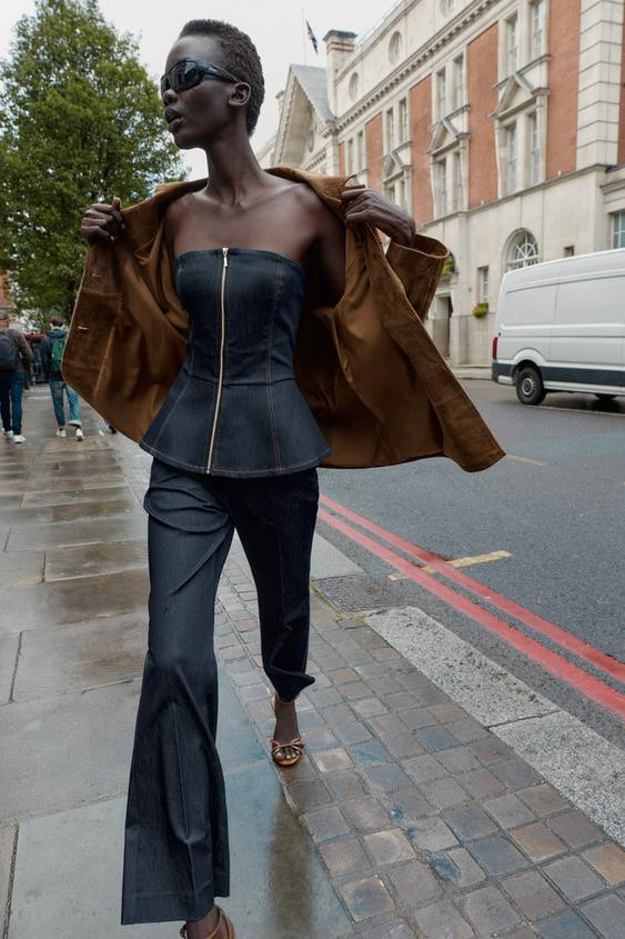 CONTRAST SEAM PANTS | Zara US