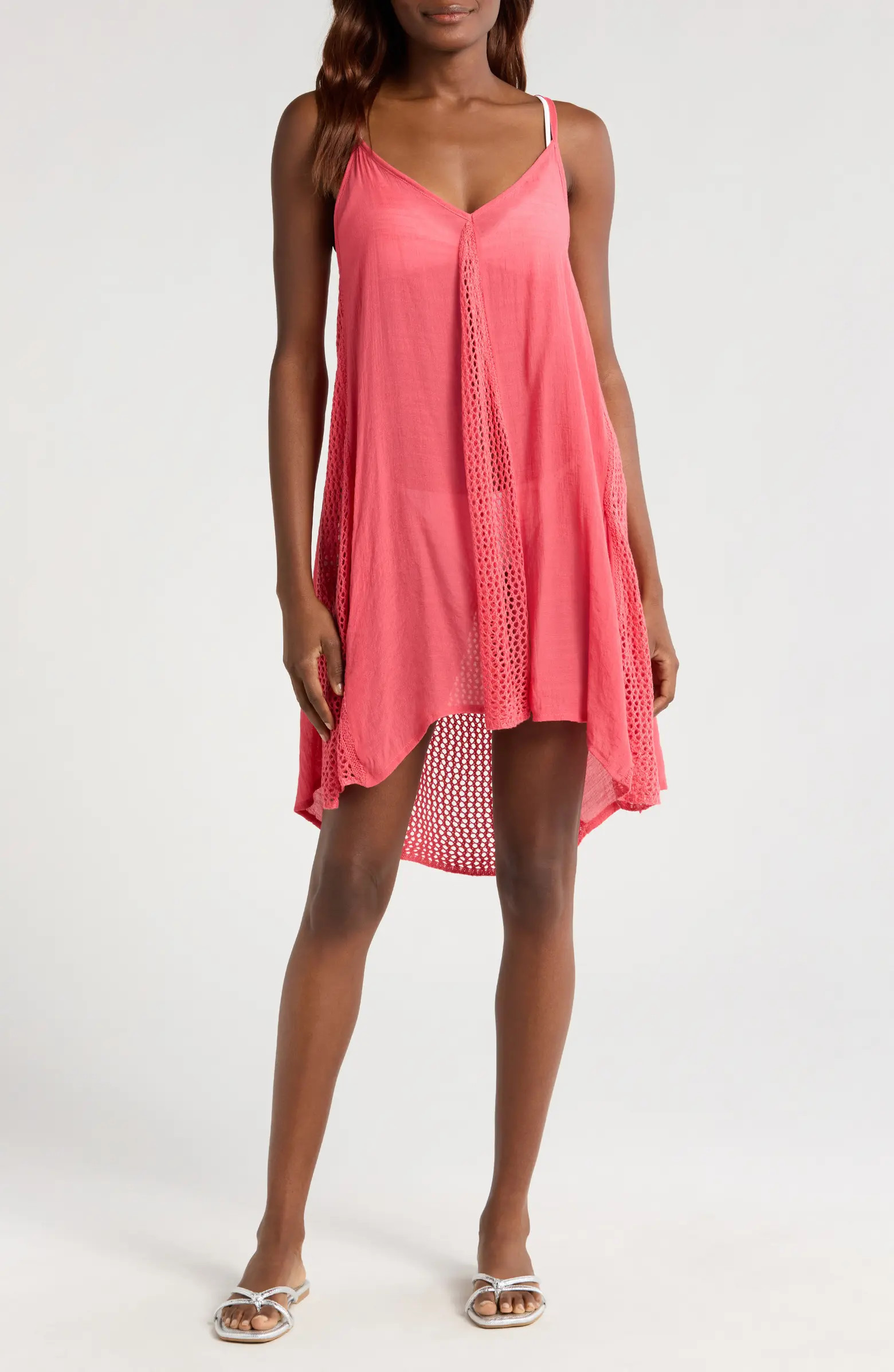 Open Stitch Sleeveless Cover-Up Dress | Nordstrom