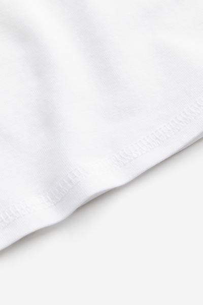 Short T-shirt - Round Neck - Short sleeve - Dark gray melange - Ladies | H&M US | H&M (US + CA)
