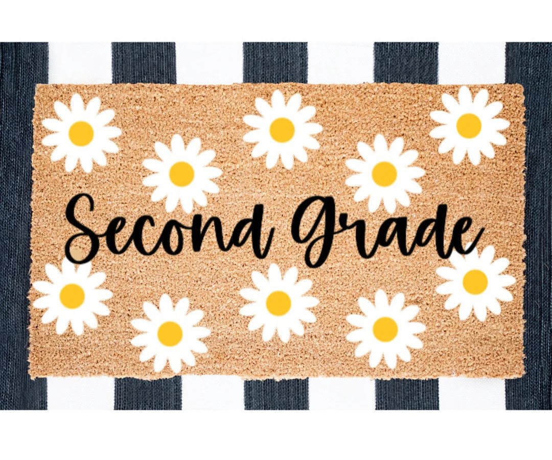 Daisy Grade Level Doormat, Teacher Doormat, Classroom Decor, Classroom Doormat, Retro Classroom D... | Etsy (US)