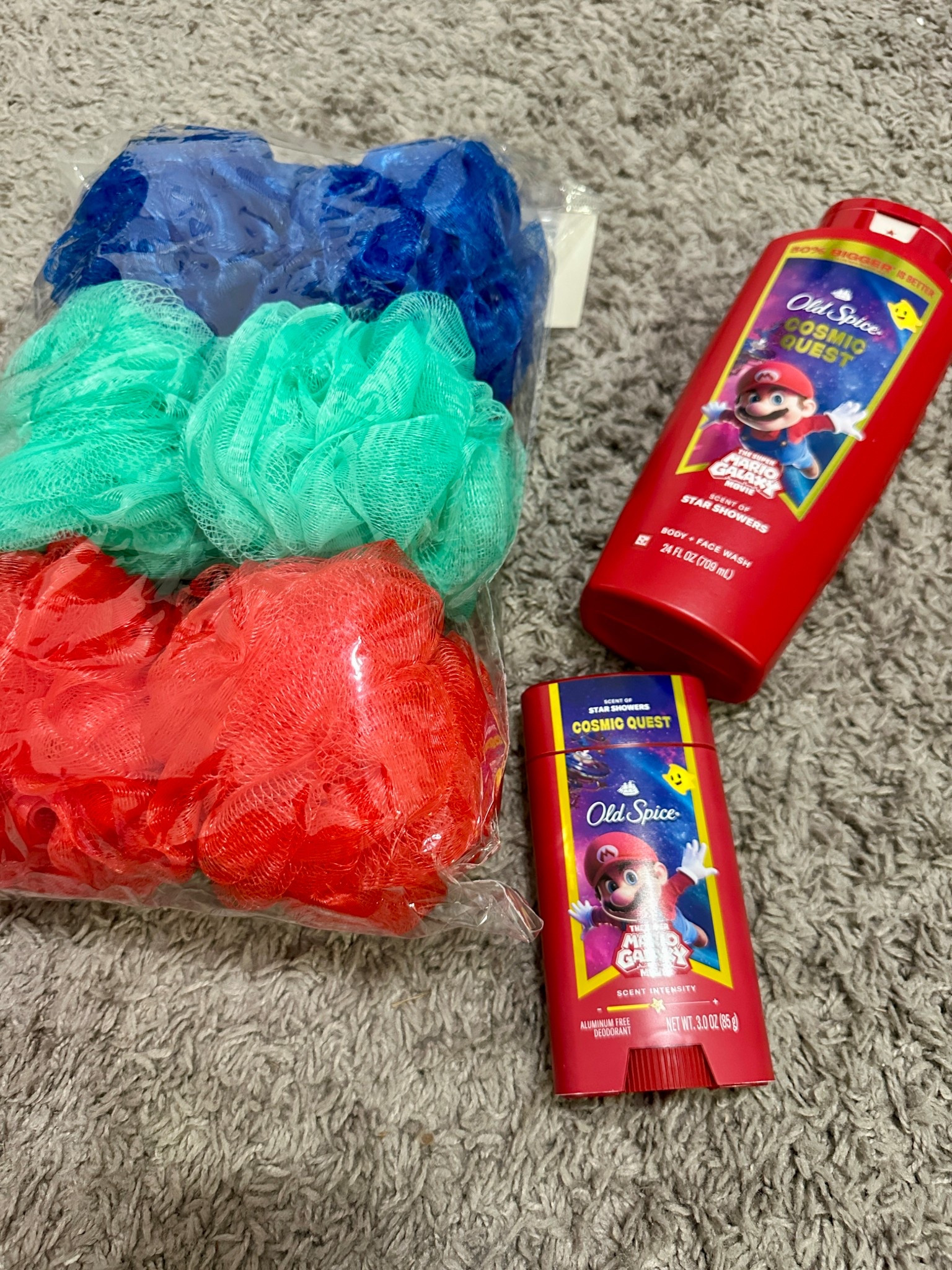Gift set for my son’s birthday. A hygiene kit with the new Super Mario galaxy collaboration. #supermariogalaxy #loofah #hygiene 

#LTKMens