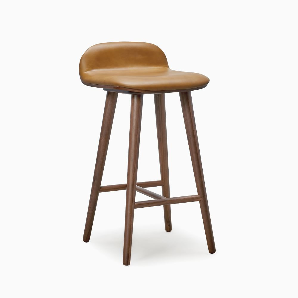 Boulder Leather Counter Stool | West Elm (US)