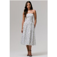 Triumph | Polka Dot Bandeau Midi Dress | Club L London
