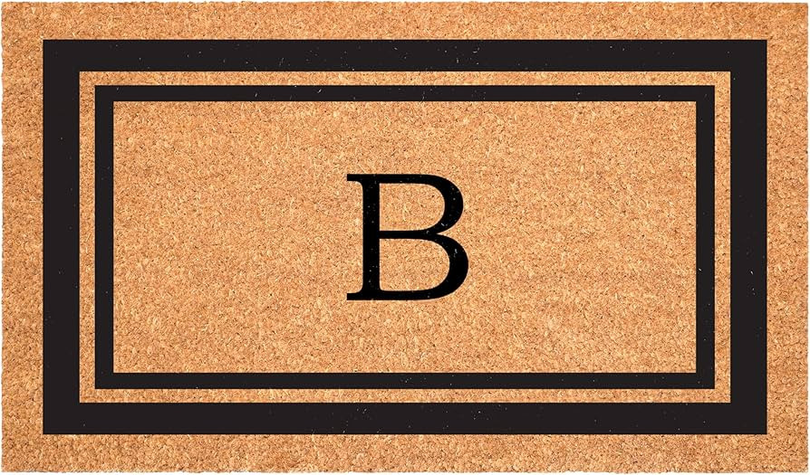 Calloway Mills 152962436B Black Border 24" x 36" Monogram Doormat, (Letter B) | Amazon (US)