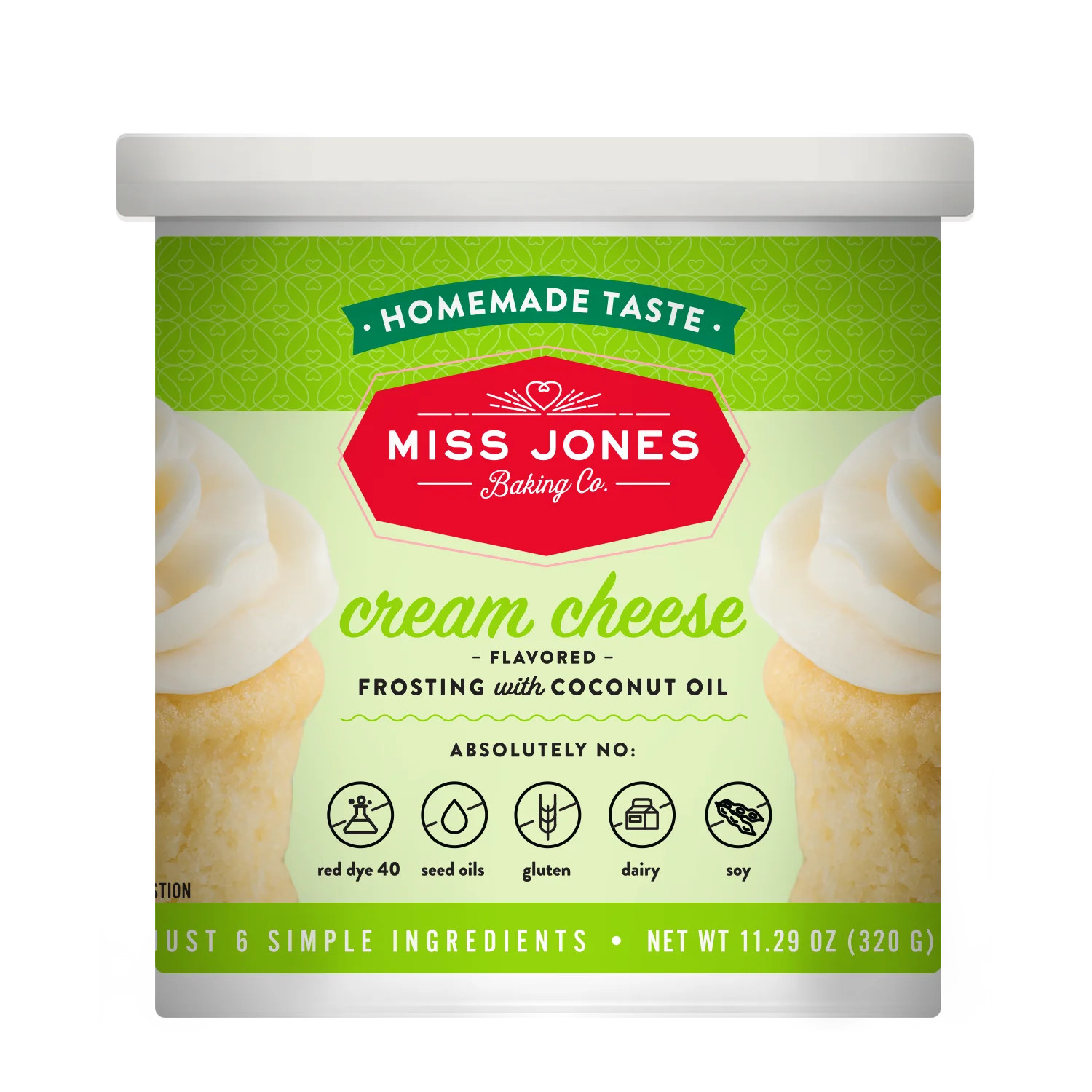 Miss Jones Baking Co. Natural White Cream Cheese Frosting, 11.29oz | Walmart (US)