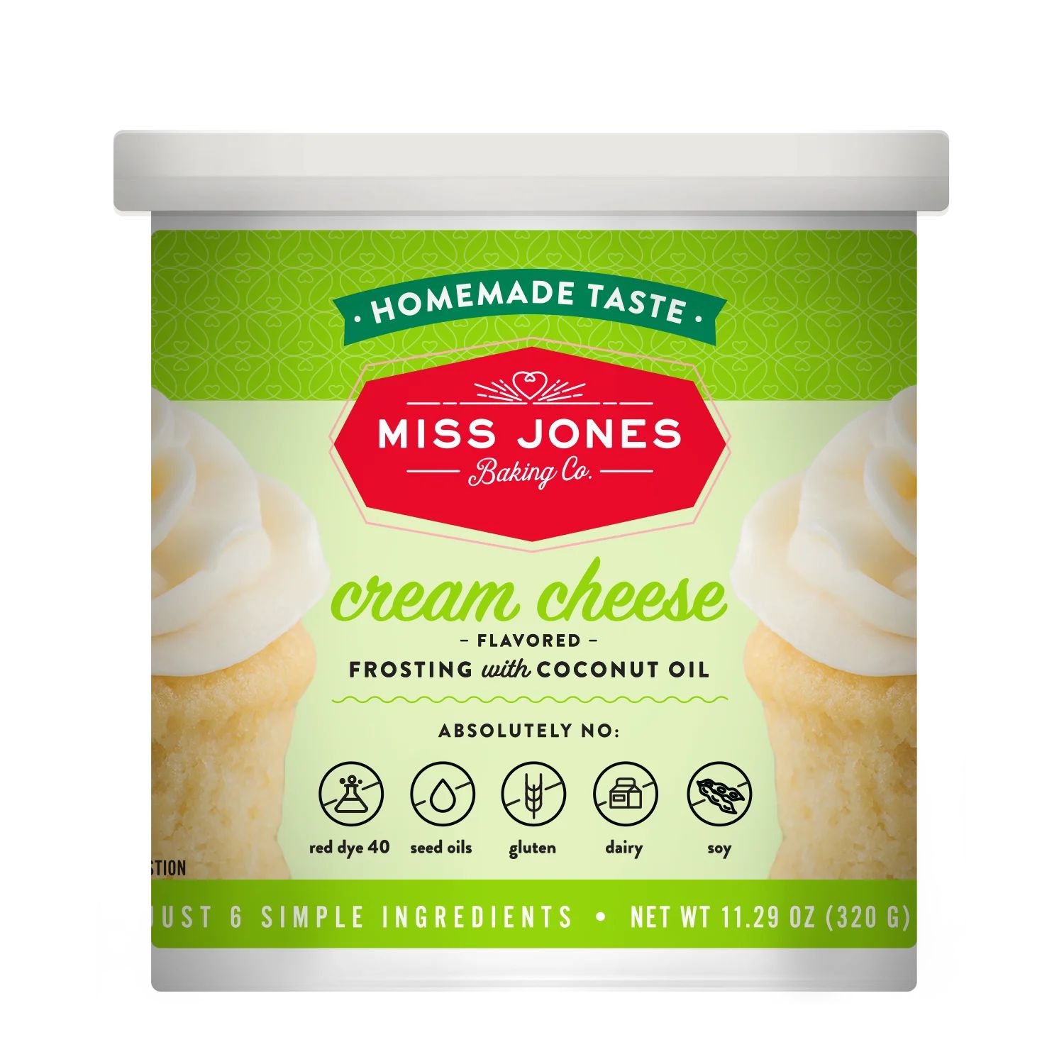 Miss Jones Baking Co. Natural White Cream Cheese Frosting, 11.29oz | Walmart (US)
