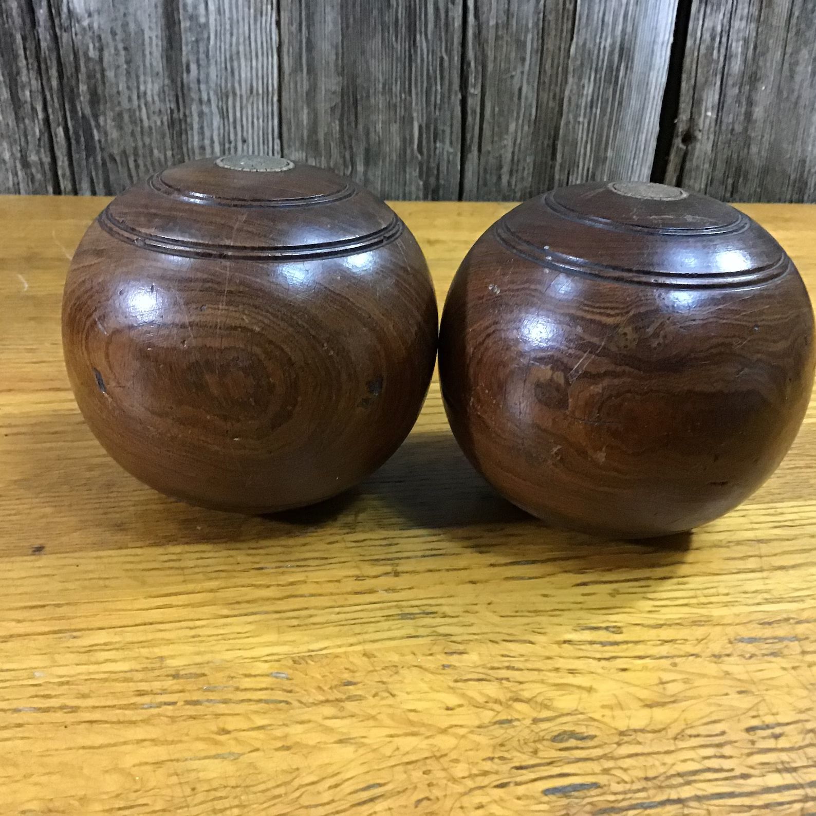2 Antique Wood Bocce Balls E.J. Riley Ltd. - Etsy Canada | Etsy (CAD)