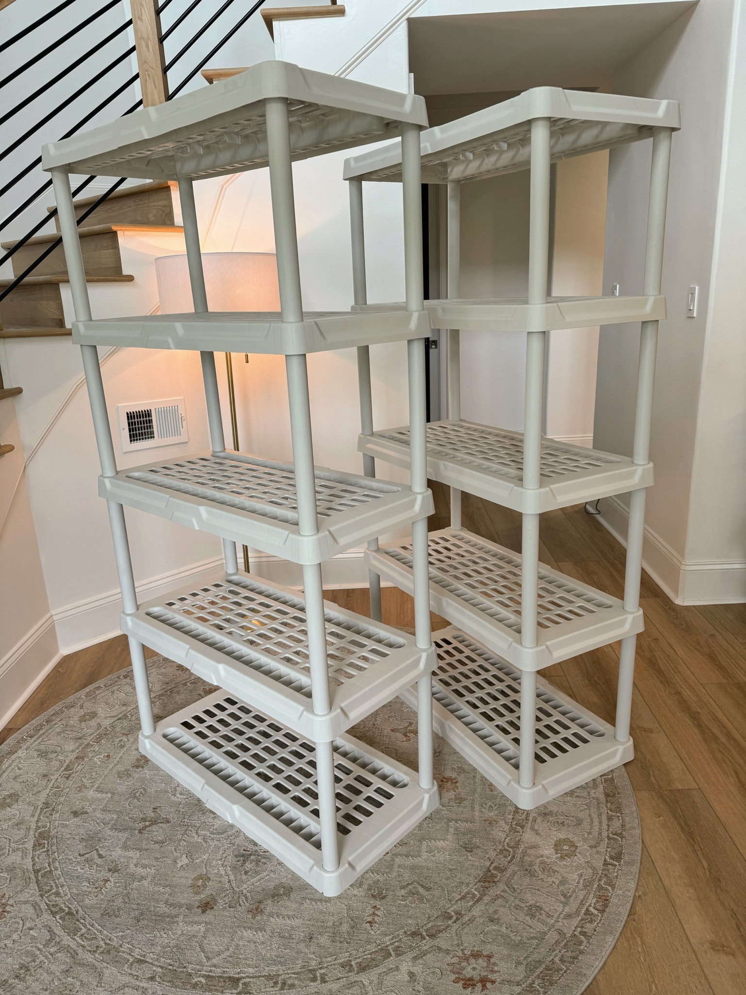 Storage closet shelving for decor ✨🤎 comes in black as well! 

Lowe’s finds / home organization / shelf / sale finds / Holley Gabrielle 

#LTKFindsUnder100 #LTKHome