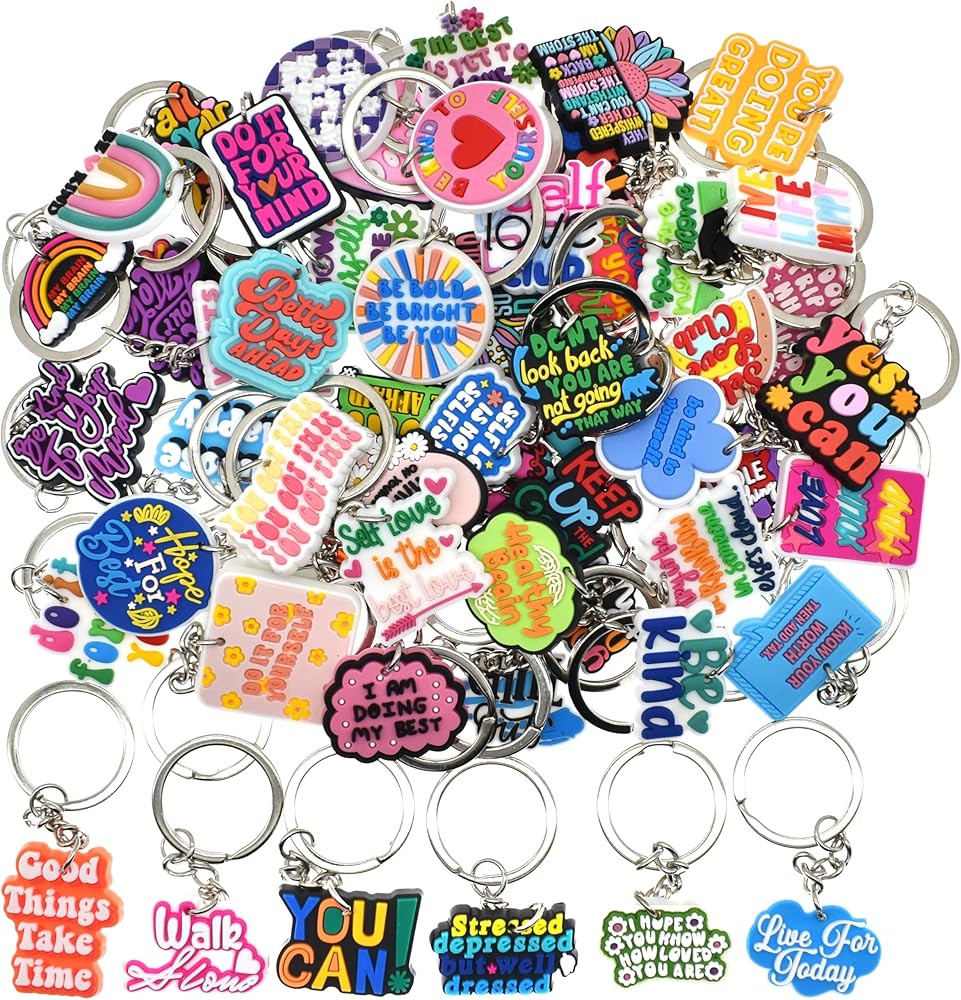 Cute Keychain for Women,Phrase Different Key Chain for Car Keys Purse Bag charm | Amazon (US)