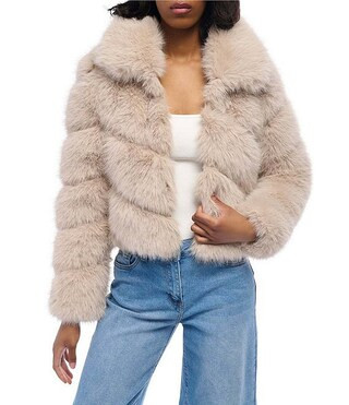 Tumi Faux Fur Collared Filled Jacket | Dillard's