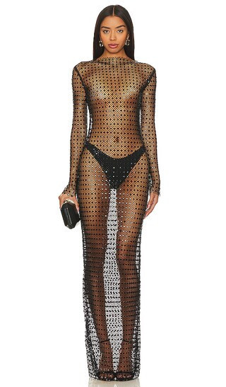 Fame Gown in Black | Revolve Clothing (Global)