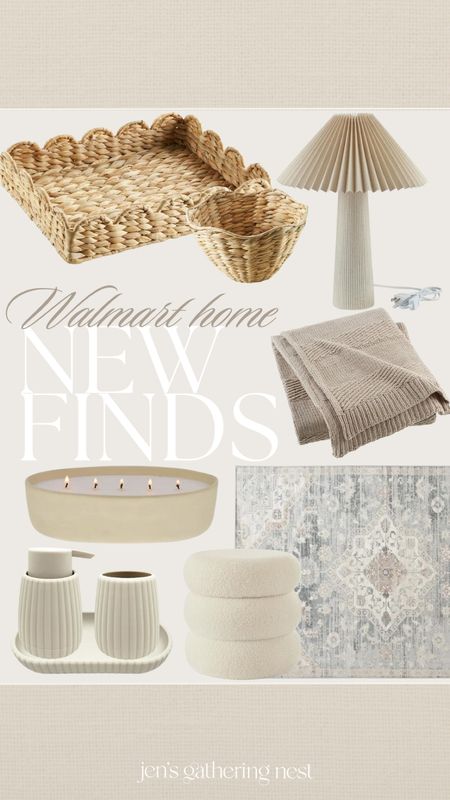 Walmart — new home arrivals 🤍

Absolutely loving these new finds from Walmart and all under $50! Gorgeous lamps, textured pieces + more!

#walmart #walmarthome #walmartfinds #walmartmusthaves #homefinds #newarrivals #homedecor #throw #rug #pleatedlamp #candles #pouf #storagepouf #bathroomdecor #bathroomaccessories #tray #scallops #scalloptray

#LTKSeasonal #LTKFindsUnder50 #LTKHome