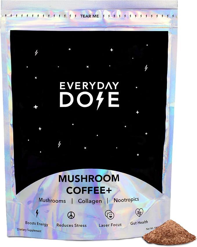 Everyday Dose The Mushroom Latte Organic Coffee Extract with Grass-Fed Collagen, Lion's Mane, Cha... | Amazon (US)