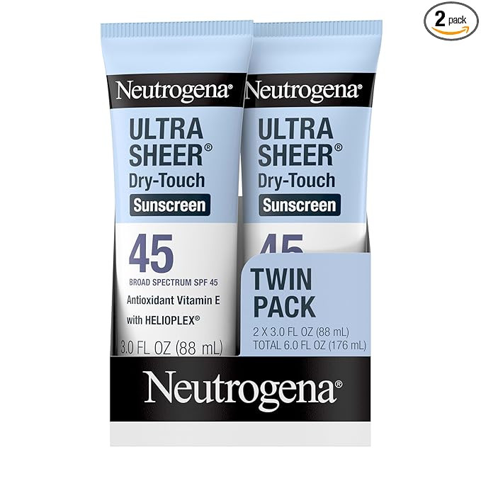Neutrogena Ultra Sheer Dry-Touch Sunscreen For Face & Body, SPF 45 Broad Spectrum UVA/UVB Protect... | Amazon (US)