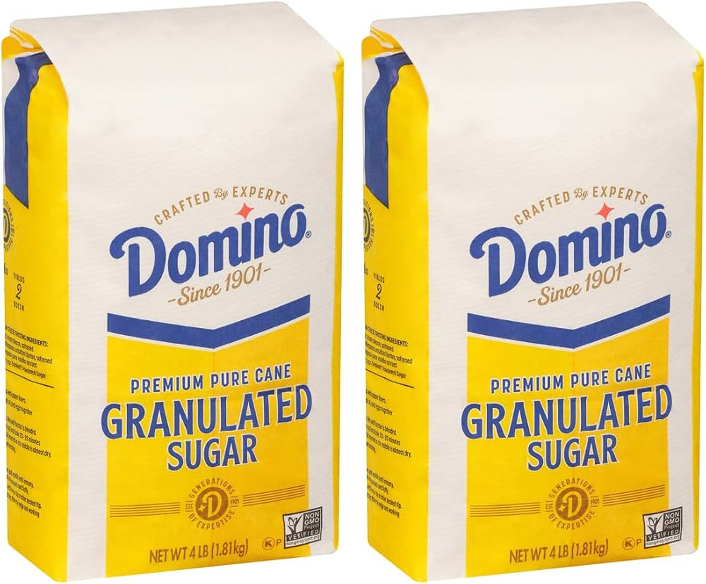 Domino Premium Pure Cane Granulated Sugar, 4 LB Bag (Pack of 2) | Amazon (US)