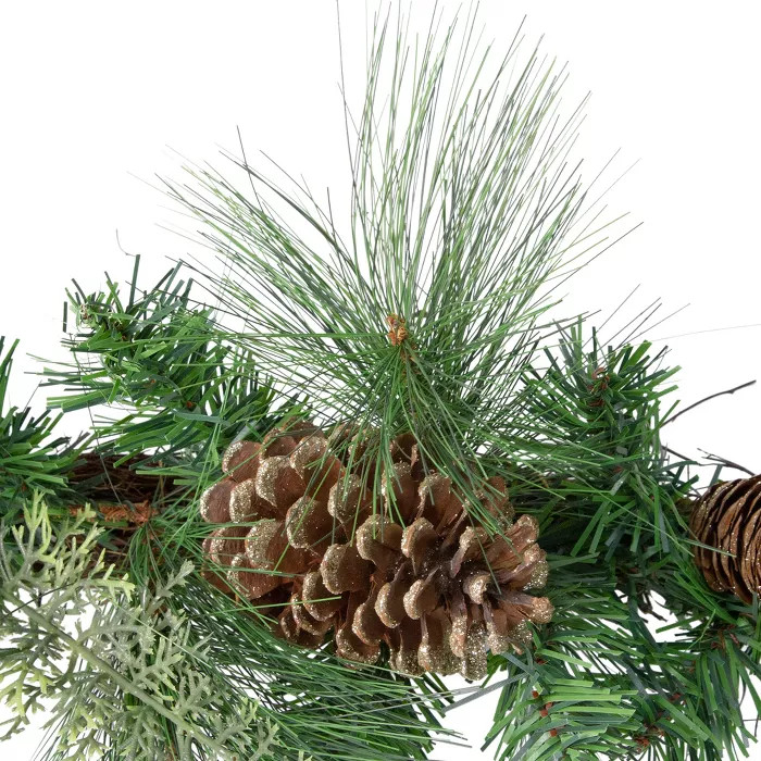 Northlight 6' x 14" Mixed Pine and Glitter Pine Cones Christmas Garland - Unlit | Target