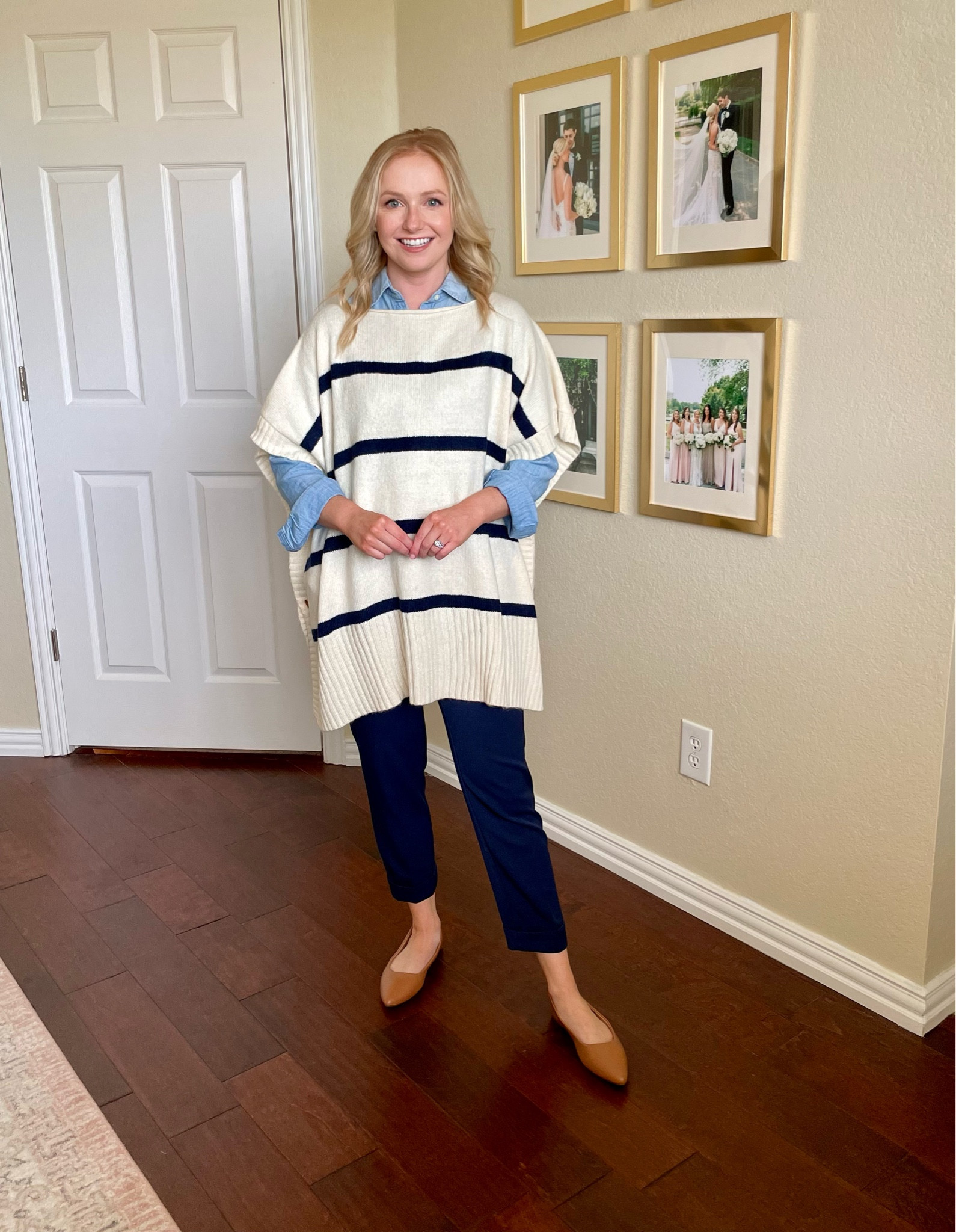 Teacher outfit idea! Wearing 2P in pants, XS/S in poncho, and XS in top | teacher outfit, workwear, business casual 

#LTKFind #LTKworkwear #LTKSeasonal