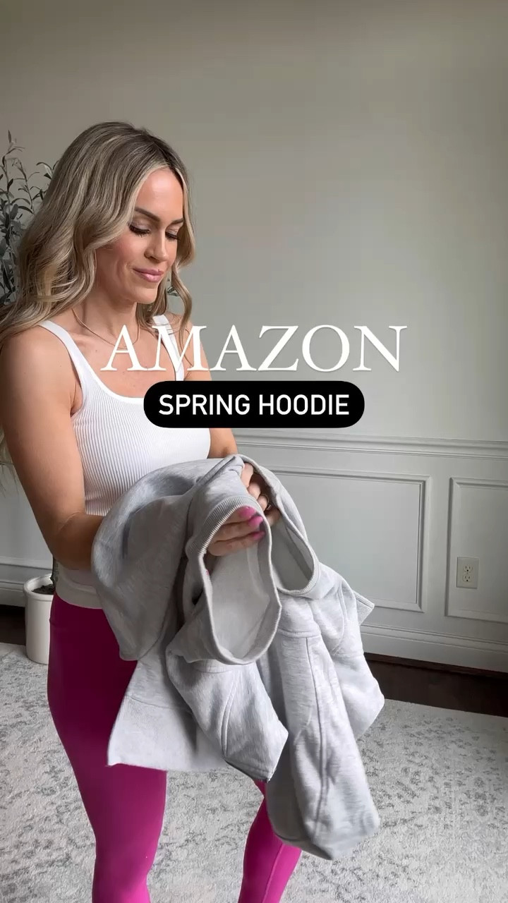 Amazon short sleeve hoodie for spring! Paired with hot pink leggings. 

#LTKstyletip #LTKover40 #LTKfindsunder100