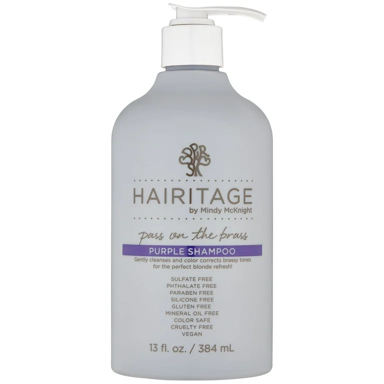 Hairitage Pass on the Brass Purple Shampoo with Jojoba Oil for Blonde & Color-Treated Hair, 13 oz | Walmart (US)