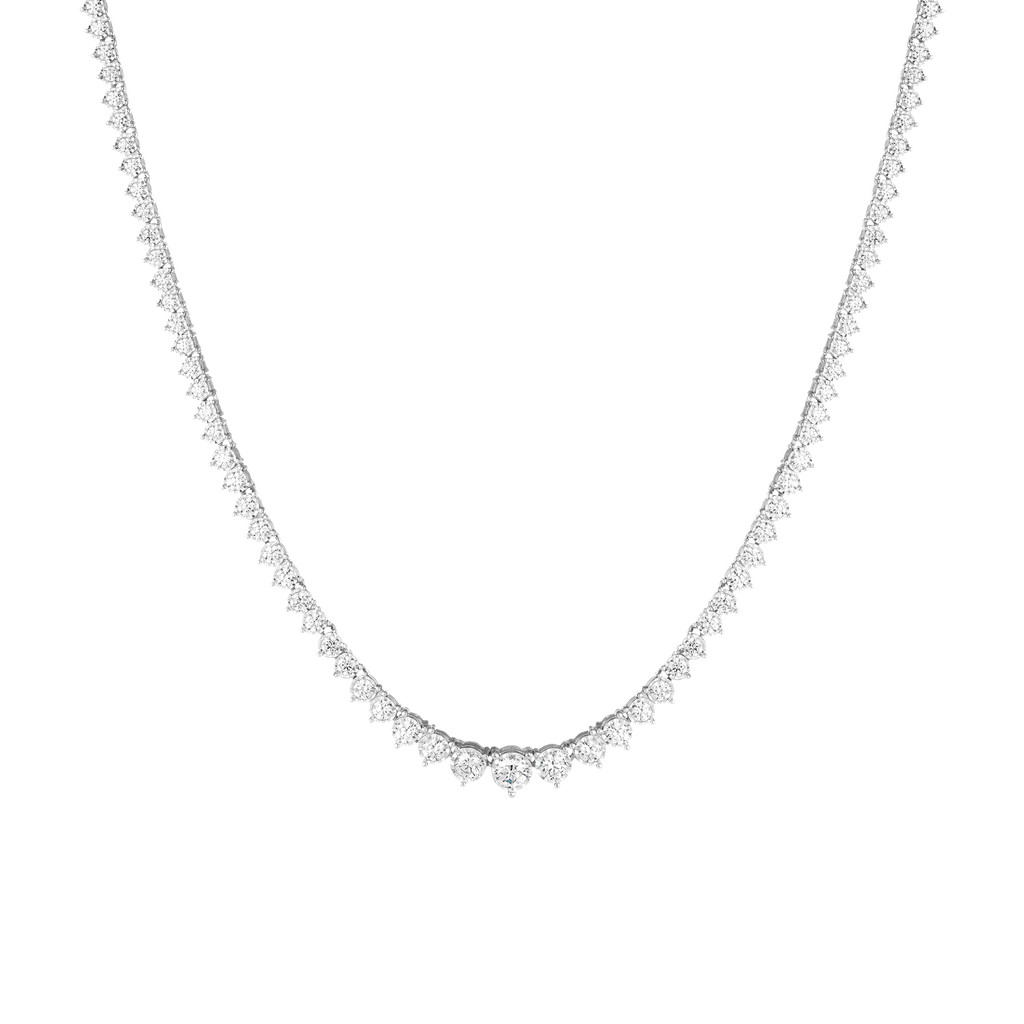 Three-Prong Graduated Tennis Necklace | AUrate New York