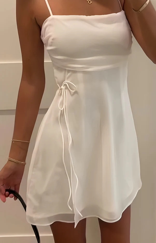 Trinin White Mini Dress | Beginning Boutique (US)