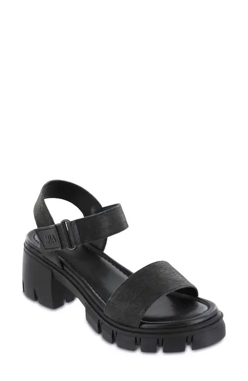 MIA Skyler Ankle Strap Sandal in Black at Nordstrom, Size 7 | Nordstrom