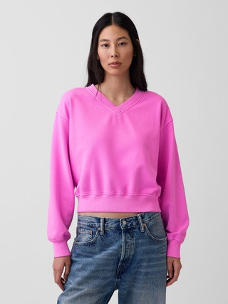 VintageSoft Oversized V-Neck Sweatshirt | Gap (US)