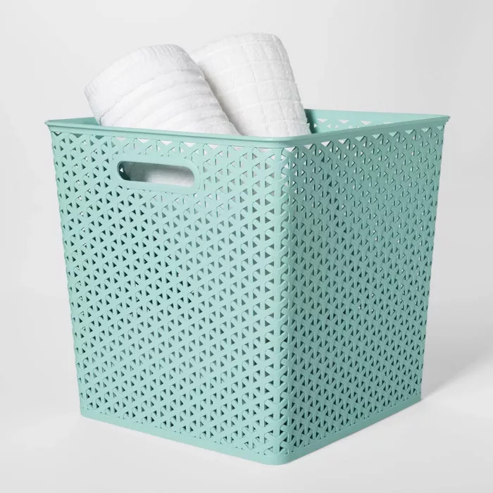 Y-Weave 13" Cube Decorative Storage Basket - Room Essentials | Target