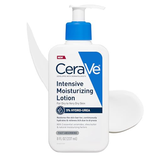 CeraVe Intensive Moisturizing Lotion, Hydro-Urea + Shea Butter, Body Lotion For Dry Skin, Relieves Signs Of Extra Dry Skin, Non Greasy Hydrating Cream For Rough, Tight, Red & Itchy Skin, 8oz | Amazon (US)