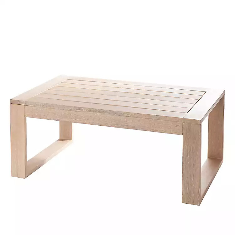 New! Santorini Brushed Teak Outdoor Coffee Table | Kirkland's Home
