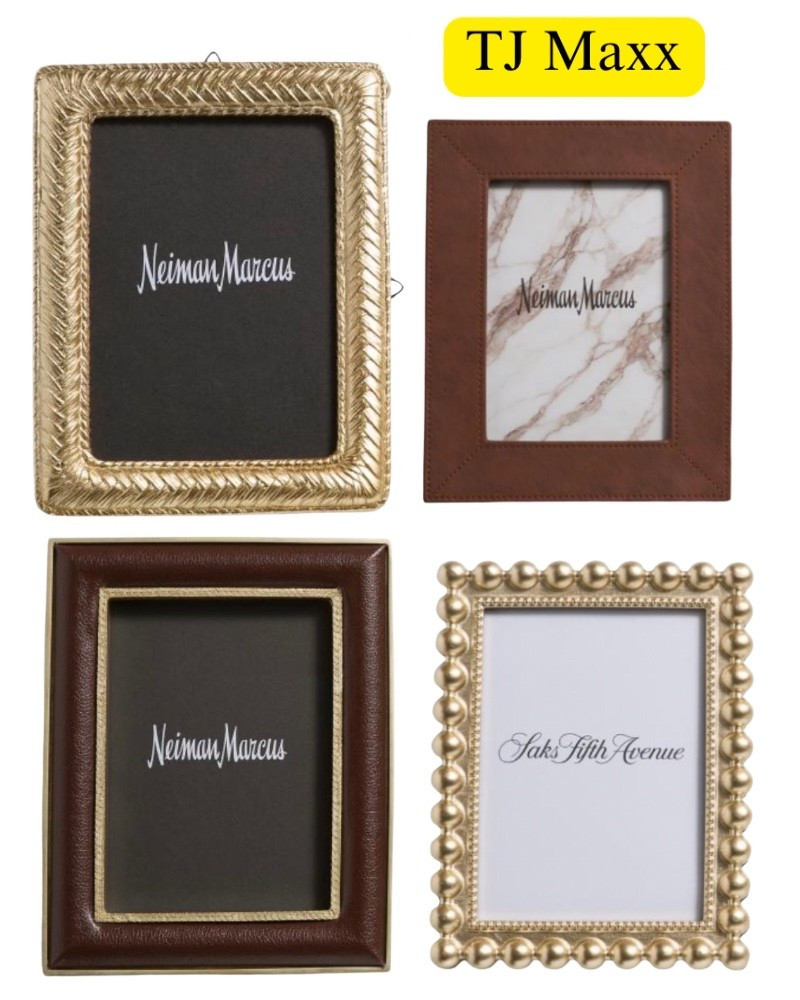Neiman Marcus picture frames on sale at TJ Maxx, girls, leather, Father’s Day ideas, decor, living room, bedroom.

#LTKHome #LTKSaleAlert