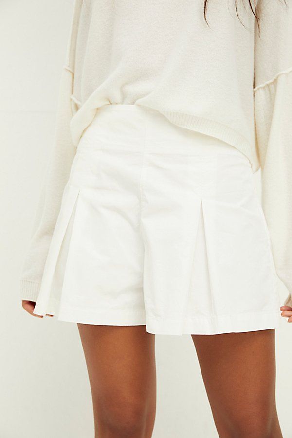 First Serve Tennis Shorts by Free People, White, US 8 | Free People (Global - UK&FR Excluded)