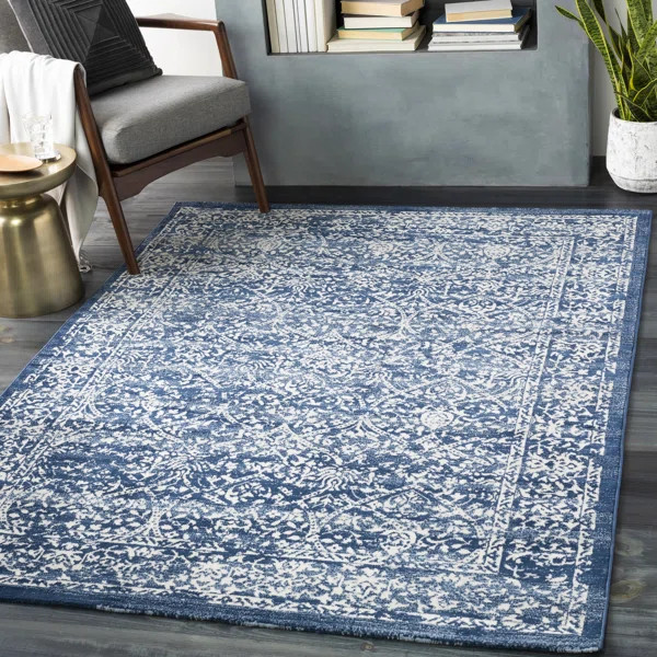 Desoto Oriental Navy/Denim Area Rug | Wayfair North America