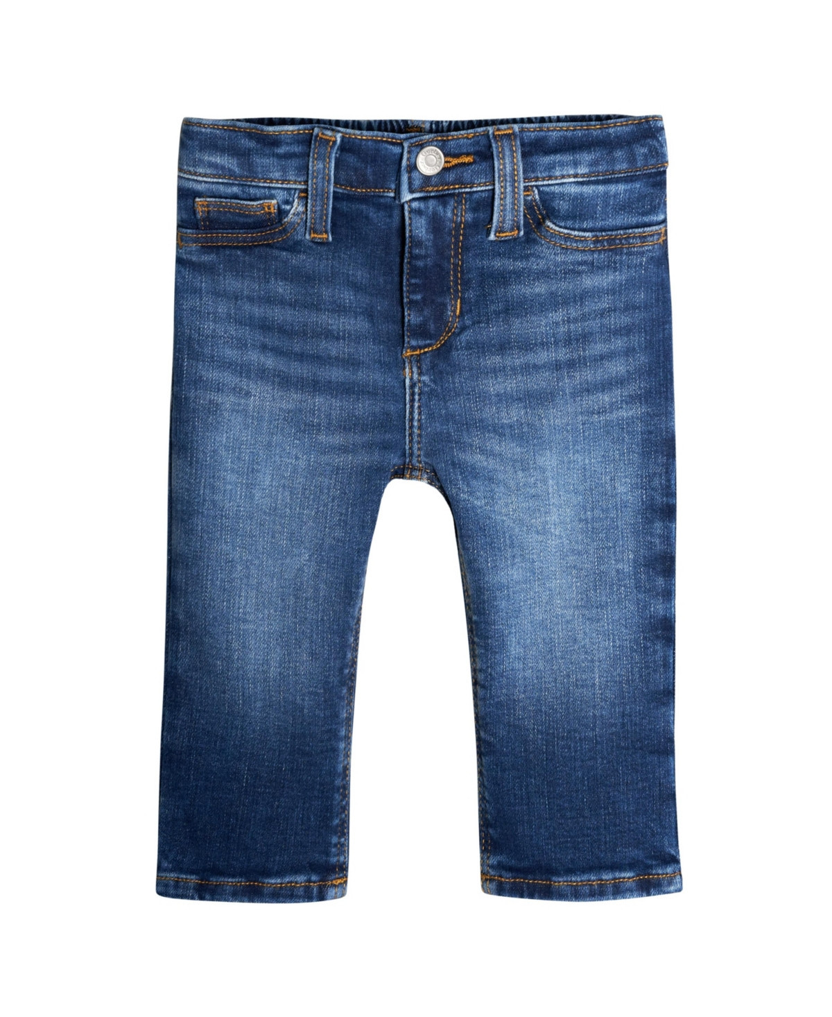 Gerber Baby Boys Neutral Straight Fit Jeans With Elastic Back - Blue | Macy's