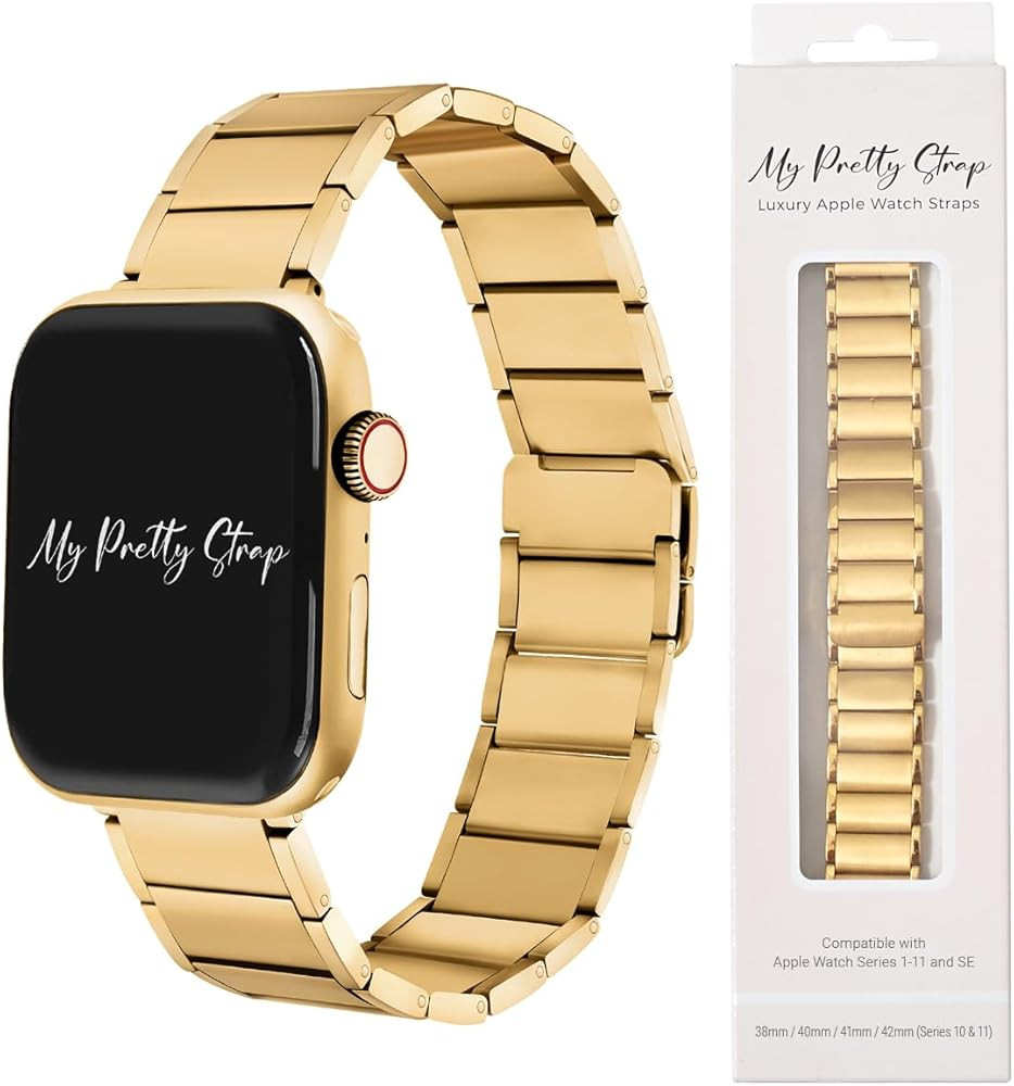 My Pretty Strap - Compatible Apple Watch Band Strap, Stainless Steel Fashion iWatch Replacement S... | Amazon (US)