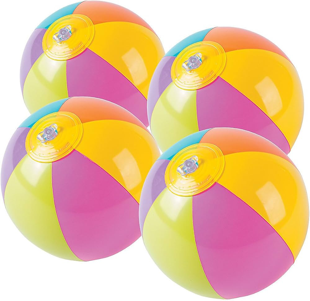 Fun Express Bright Mini Beach Balls, 5 inch - Bulk Set of 12 - Summer Pool and BeachToys, Party Favors and Handouts | Amazon (US)