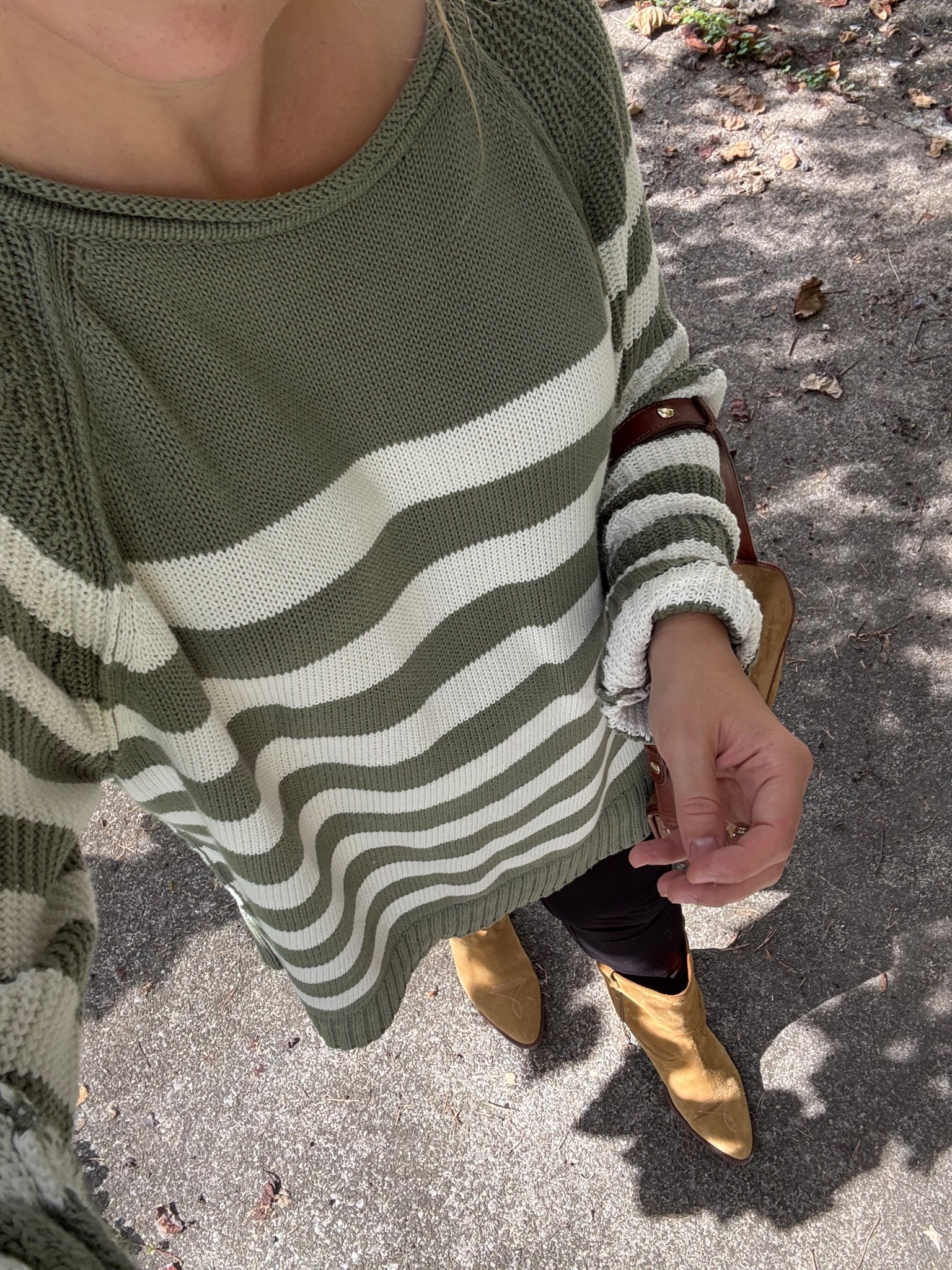 Fall sweater, fall boots, western boots, suede boots, suede bag, French fashion, cozy style, postpartum, maternity fashion 

#LTKSeasonal #LTKShoeCrush #LTKFindsUnder50