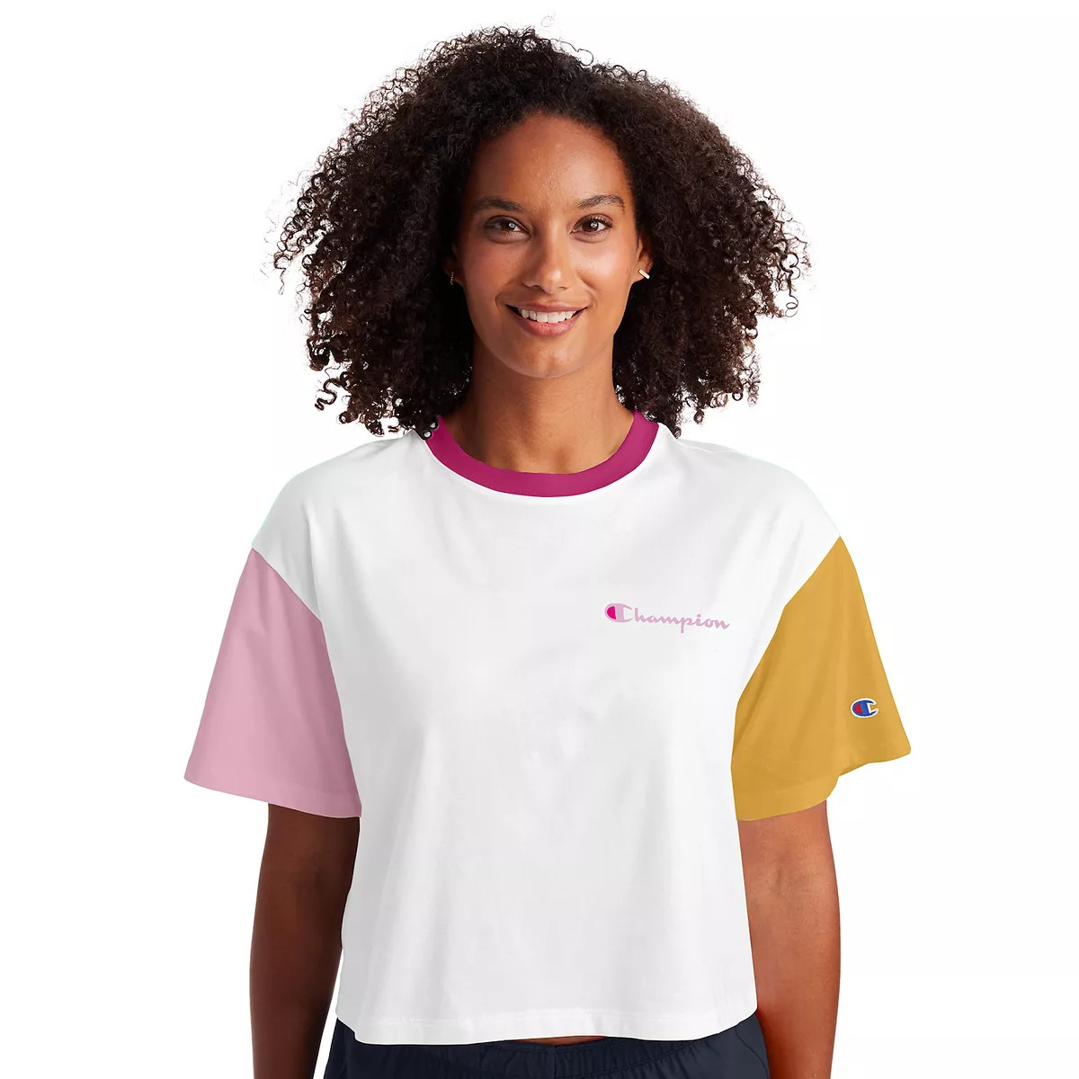 Women's Champion® Colorblock Crop Tee | Kohl's