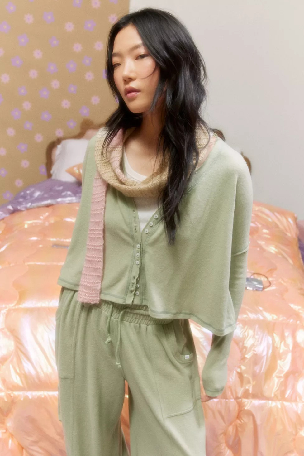 Out From Under BouncePlush Chloe Button-Up Top | Urban Outfitters (US and RoW)