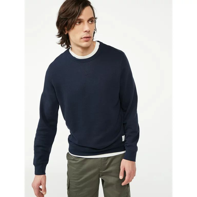 Free Assembly Men’s Coverstitch Sweatshirt | Walmart (US)