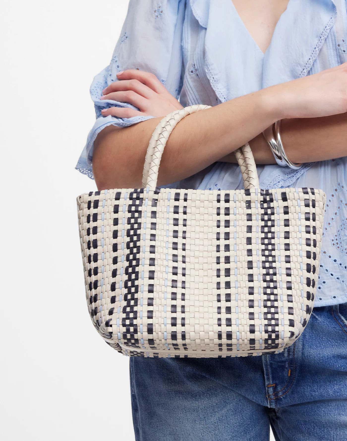 The Handwoven Mini Tote in Stripe | Madewell | Madewell