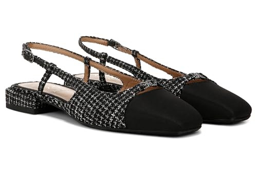 Sam Edelman Women's Kara Ballet Flat Black Boucle Multi 9 Medium | Amazon (US)