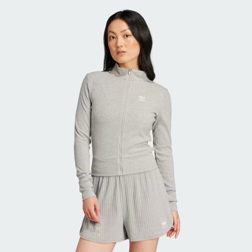 Essentials Ribbed Full-Zip Track Top | adidas (US)