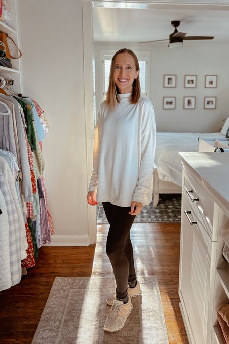 winter walking & weekend uniform 🤍 love these comfy pieces! the top is sold out in white but there are other colors available - and super on sale. 

#LTKsalealert #LTKfindsunder50