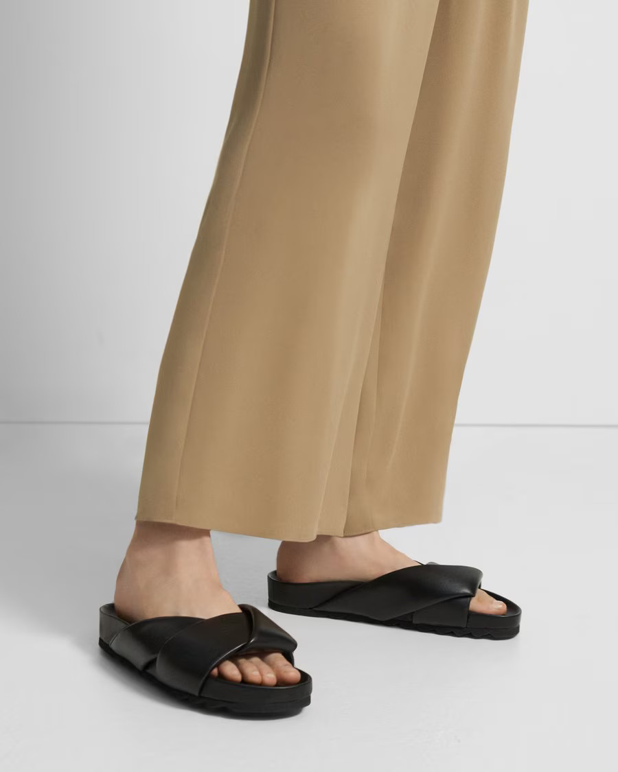 Folded Slide in Leather | Theory