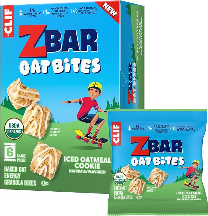 Zbar Oat Bites Iced Oatmeal Cookie Baked Oat Energy Granola Bites, 6 Packs | Amazon (US)