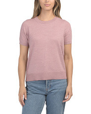 Merino Wool Short Sleeve Faux Button Pullover Sweater | Wool Sweaters | Marshalls | Marshalls