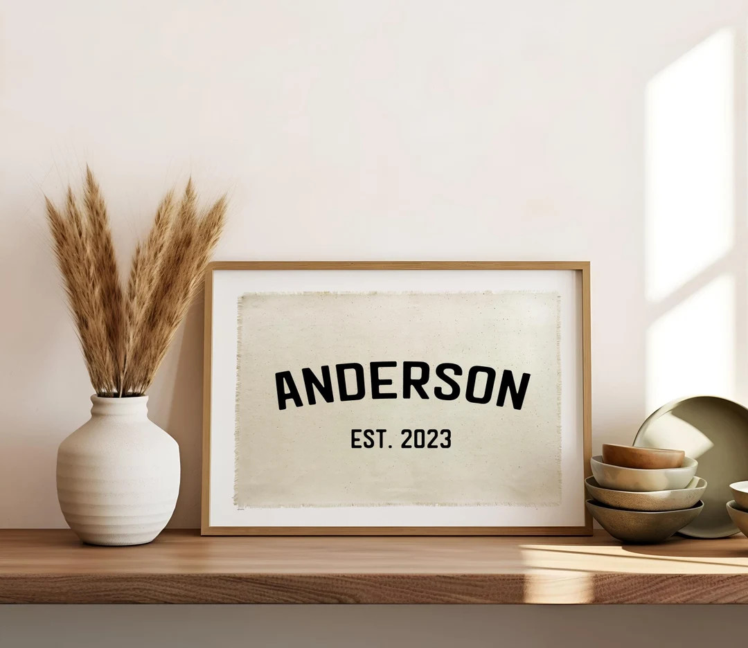 Personalized Last Name Canvas Banner,custom Name Flag,last Name Sign,new Home Present,closing Pre... | Etsy (US)