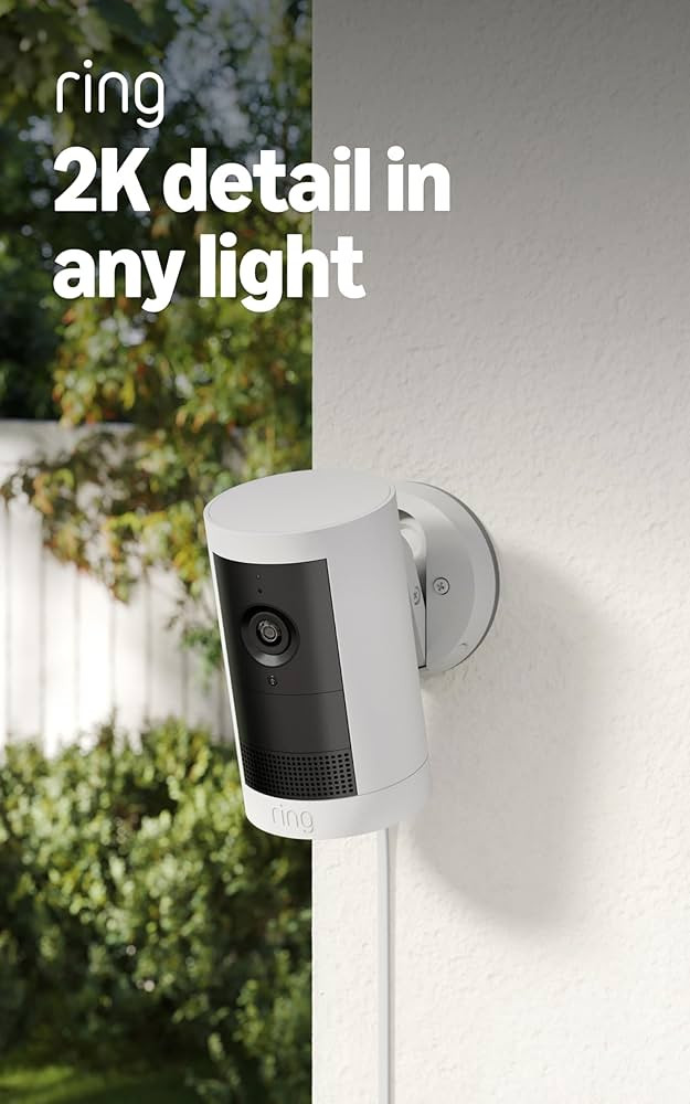 Ring Outdoor Cam Plus, Plug-In (newest model), Home or business security, Wide-Angle 2K Video wit... | Amazon (US)